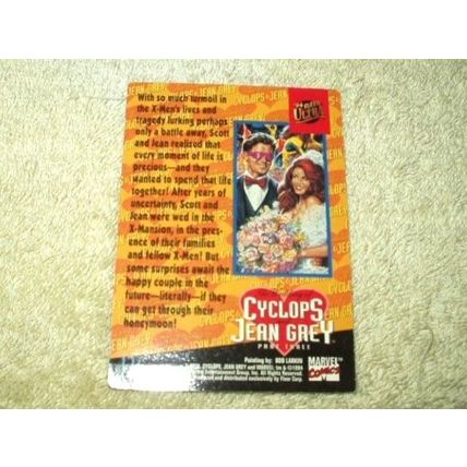 the wedding of cyclops & jean grey part 3 card xmen marvel comics
