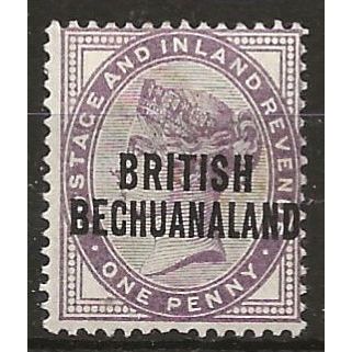 Bechuanaland 1891 SG33 1d Lilac Mounted Mint . .