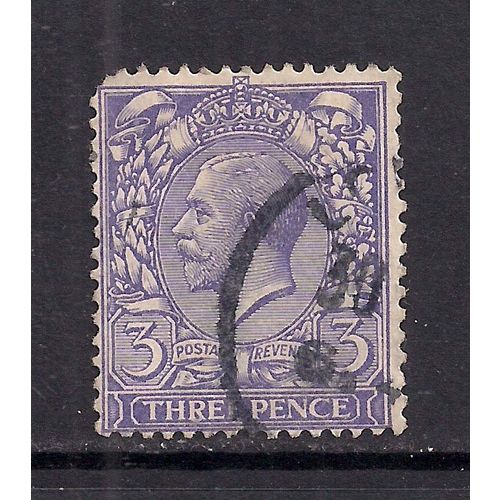 GB 1912 - 24 KGV 3d Violet SG 375 wmk 100 ( 540 )