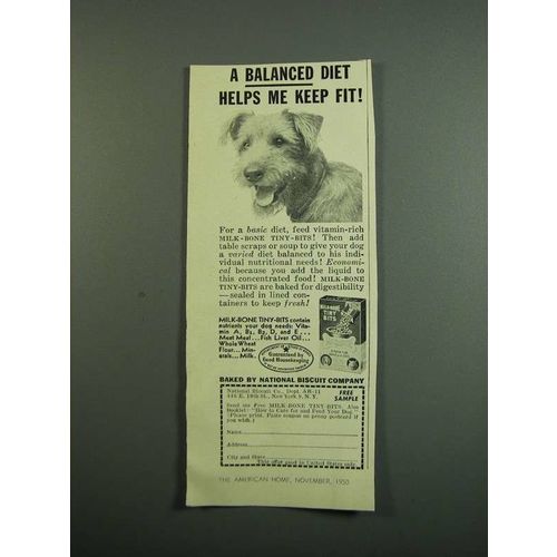 1950 National Biscuit Company Milk-BoneTiny-Bits Ad