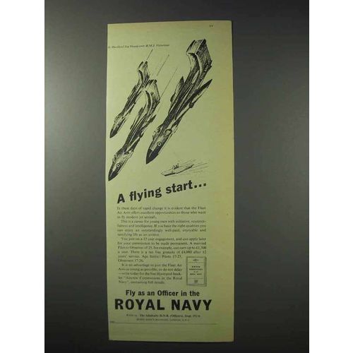 1958 Royal Navy Ad - de Havilland Sea Vixen Fighters