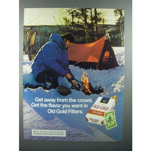 1973 Old Gold Cigarette Ad - Get Away From the Crowd