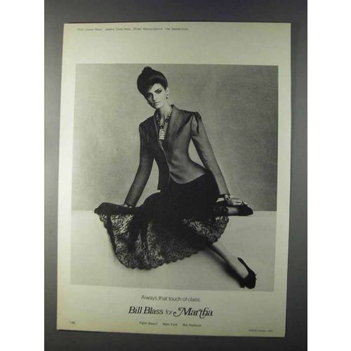 1980 Bill Blass for Martha Fashion Ad - Touch of Class