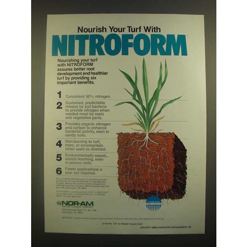 1988 Nor-Am Nitroform Ad - Nourish Your Turf