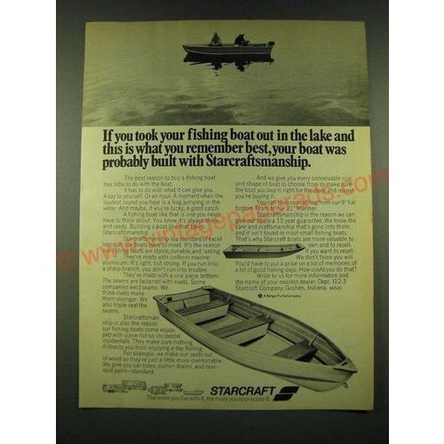1973 Starcraft Boats Ad - If you took your fishing boat out in the lake