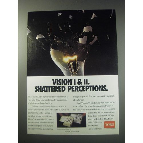 1991 Toro Vision I and II Controllers Ad - Shattered perceptions