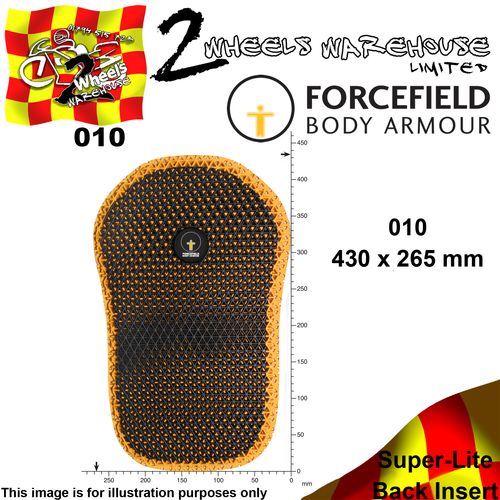 FORCEFIELD BODY ARMOUR SUPER LITE BACK INSERT L1 010 43cm x 27cm