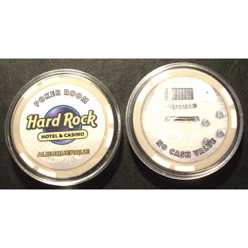 Hard Rock CASINO CHIP - Albuquerque, New Mexico - Poker Room - Gray - 2010