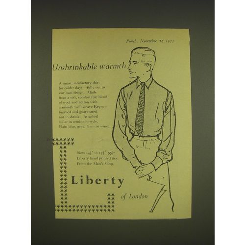 1955 Liberty of London Ad - Unshrinkable warmth