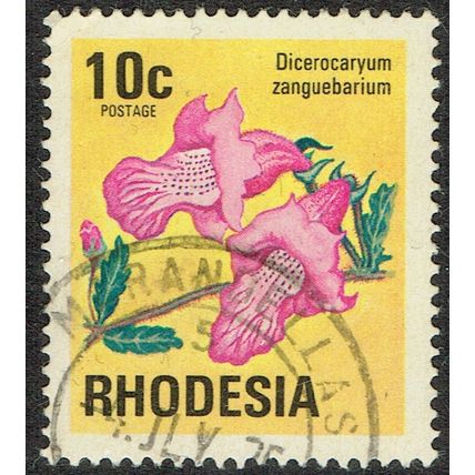 Rhodesia 1974 Wild Flowers 10c Multicoloured SG497 FU