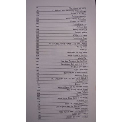 The Joan Baez Songbook 1966 - 66 songs - illustrations - No Front Cover - POP