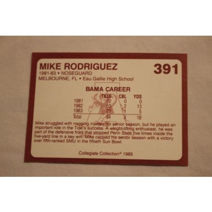 Mike Rodriguez 1989 Collegiate Collection Alabama's Finest NO. 391