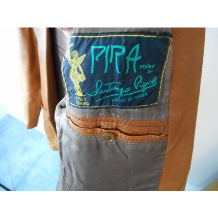 VTG Pira Leather Jacket Spain 1968 Torino Santiago Pique Sz 38 Stage Wardrobe