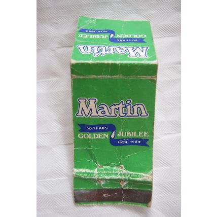 old Matchbook Cover- Martin Golden Jubilee 1934-1984