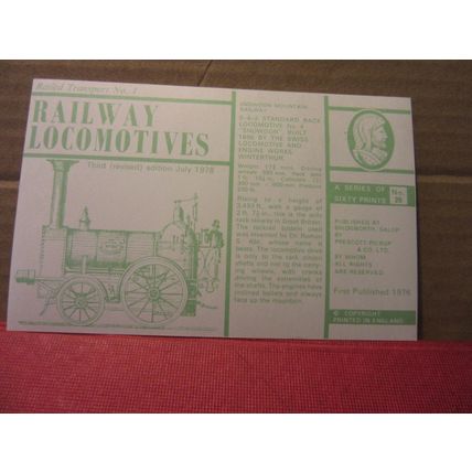 SNOWDON RAILWAY no 4 STEAM ENGINE collector postcard RAILWAY LOCOMOTIVES no 26 #