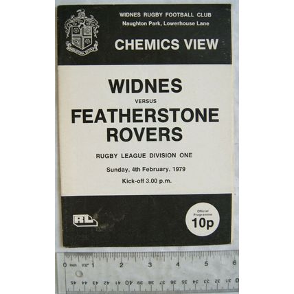 1979 programme Widnes v. Featherstone Rovers
