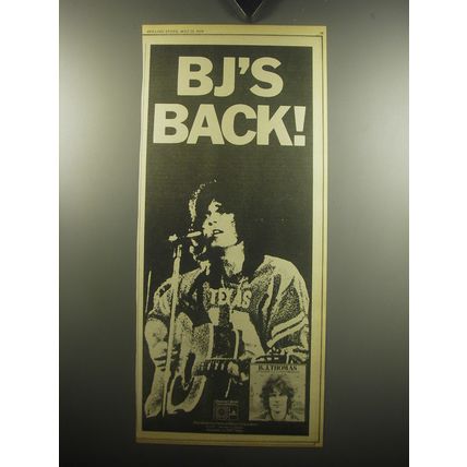 1974 B.J. Thomas Longhorns & London Bridges Album Advertisement - BJ's Back