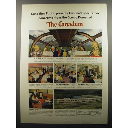 1956 Canadian Pacific Railroad Ad - Canada's Spectacular Panorama