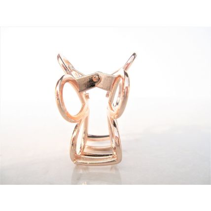 Medium/small rose gold silver metal flower hair claw clip