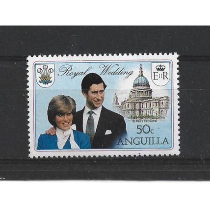 Anguilla.SG464 50c Prince Charles,Lady Diana Spencer&St.Pauls Cathedral.MM.Ju23