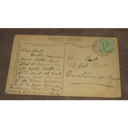 1906 fr D.C Thompson Postcard - Boat on Yare, Whitlingham Nr Norwich - Norfolk