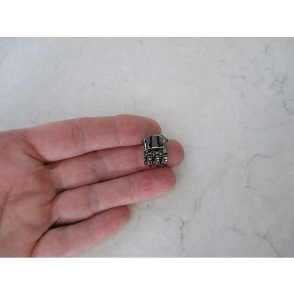 Extra tiny mini dark silver rose gold bronze metal hair claw clips (set of two)