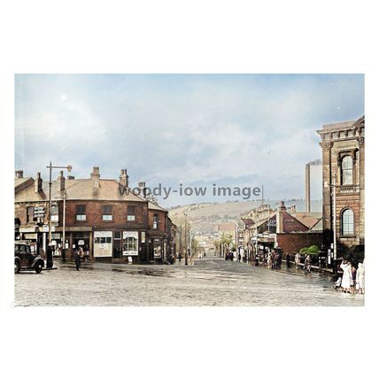ptc4142 - Yorks. - Early Shop & Stores along Branch Road, in Batley - print 6x4