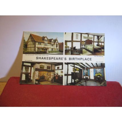 multiview, SHAKESPEARE'S BIRTHPLACE STRATFORD UPON-AVON postcard 1978 pm =