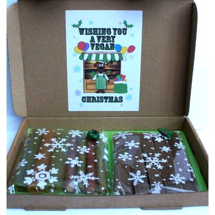 THE GROWLING GROCER'S VEGAN CHRISTMAS DOG TREAT GIFT BOX HEALTHY VEGE TREATS