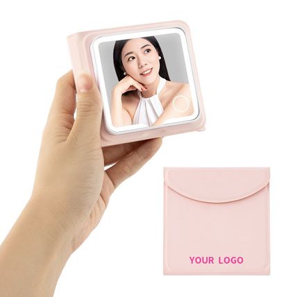 PU Bifold Mirror Compact Powder – Stylish, Portable Makeup Compact with Dual Mir