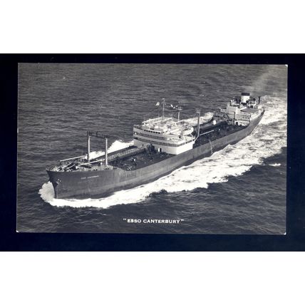 TA0912 - ESSO Oil Tanker - Esso Canterbury - built 1954 - postcard