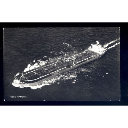 TA0908 - ESSO Oil Tanker - Esso Cambria - built 1969 - postcard
