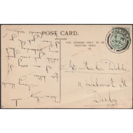 Albert Memorial, Halifax, Yorkshire, 1908 - Lion Series RP Postcard