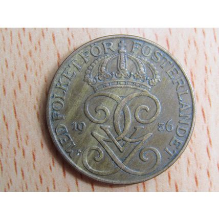 Sweden 1936 5 Ore Coin