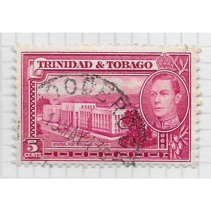 TRINIDAD & TOBAGO 1938 WOODBROOK POSTMARK SG249b GPO & TREASURY