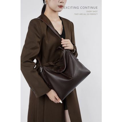Genuine Leather Women Tote Bag Handbags Brown
