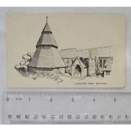 old postcard S. Augustines Church, Brookland