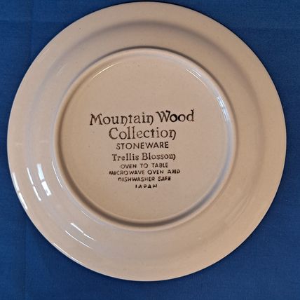 Vintage Lot 4 Mountain Wood TRELLIS BLOSSOM Bread & Butter PLATES 6 3/8" Japan
