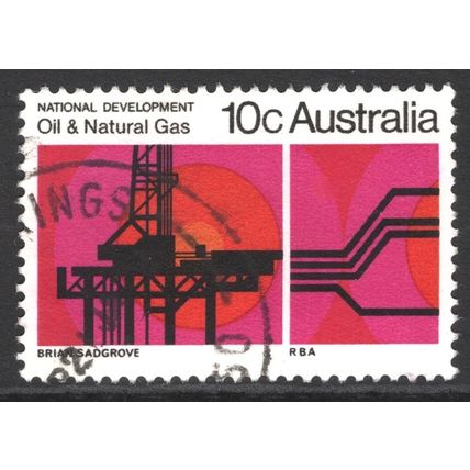 AUSTRALIA 1970: NATIONAL DEVELOPMENT - 10c OIL & NATURAL GAS USED (G3)