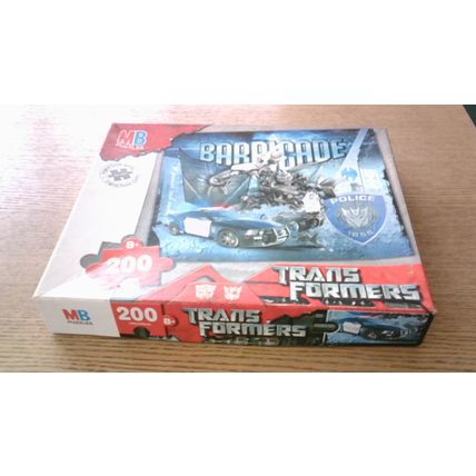 TRANSFORMERS: BARRICADE Jigsaw Puzzle (200 Piece) MB Puzzles (2007)