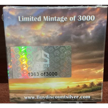 5 Gram Silver Collectible Pan Silver Company Triceratops - Limited # 1363/3000
