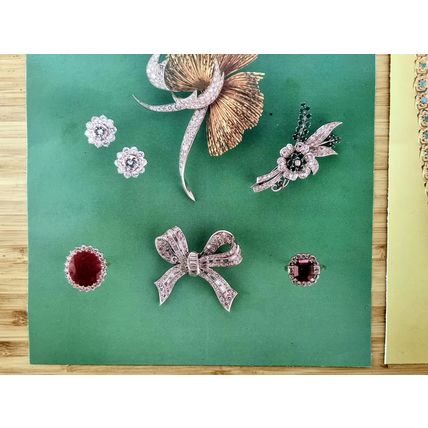 Victorian Jewellery 2 Photo Pages, Historical Wall Decor, Brooch Design,