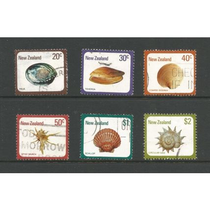New Zealand 1975 Shells, used. SG1099-1104