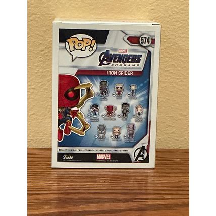 Funko Pop! Iron Spider #574 Facsimile Laser Autographed Figure (Box & Protector)