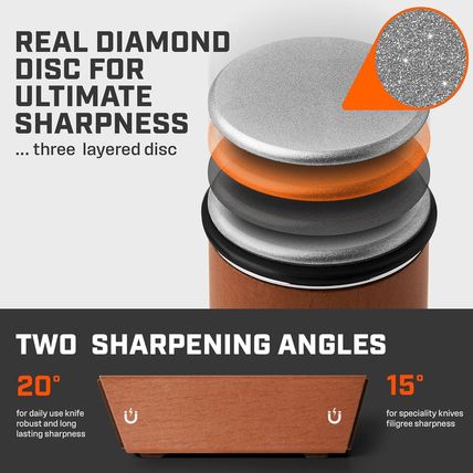 The Original Tumbler Rolling Knife Sharpener™ - Ultimate Fathers Day Gift - Knif
