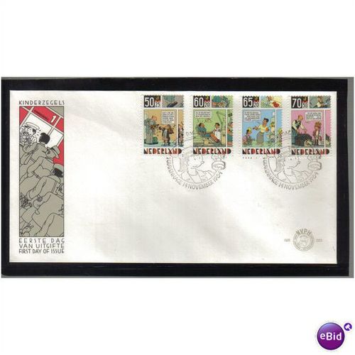 1984 NETHERLANDS CHILD WELFARE FUNDS CARTOONS FDC