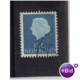NETHERLANDS 1953 QUEEN JULIANA 18C F/U SG777B