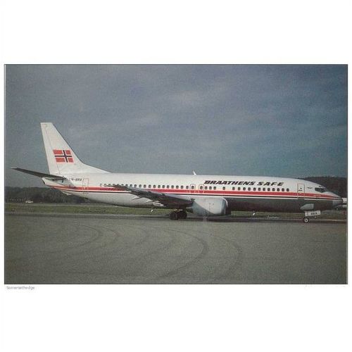 Braathens Safe Boeing B737 405 Aircraft Postcard (A15236)