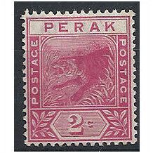 Perak 1892 SG62 2c Rose Mounted Mint...
