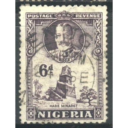 Nigeria 1935 - 6d purple - Have Minaret - KGV - used